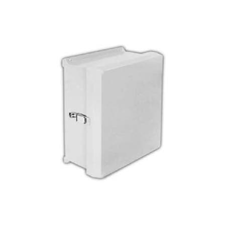 Vynckier Enclosure Systems Padlockable Hasp Electrical Enclosures, 9.32 in H, 4.92 in D, 7.32 in W, NEMA 4X, Fiberglass VJ806HWPL1